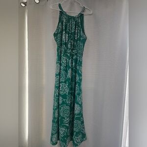 Collective Concepts Teal Floral Maxi Dress